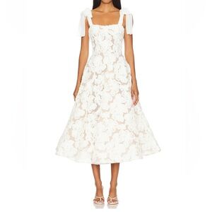 Bronx and Banco Sabrina Midi Dress in Cream